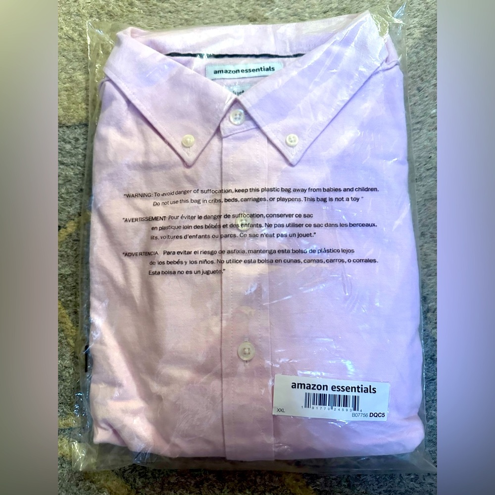 Button down short pink XXL NEW